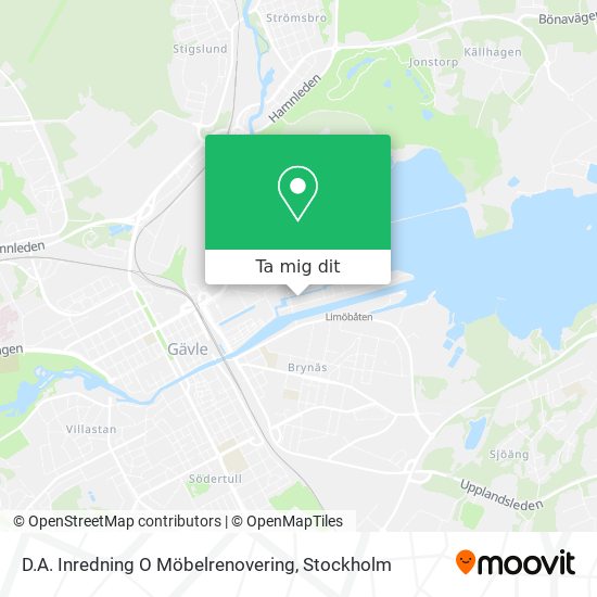 D.A. Inredning O Möbelrenovering karta
