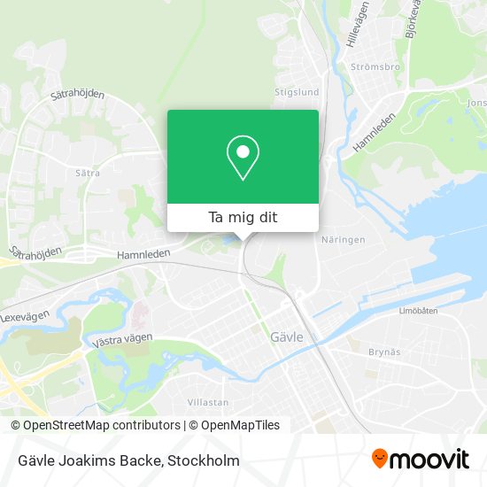 Gävle Joakims Backe karta