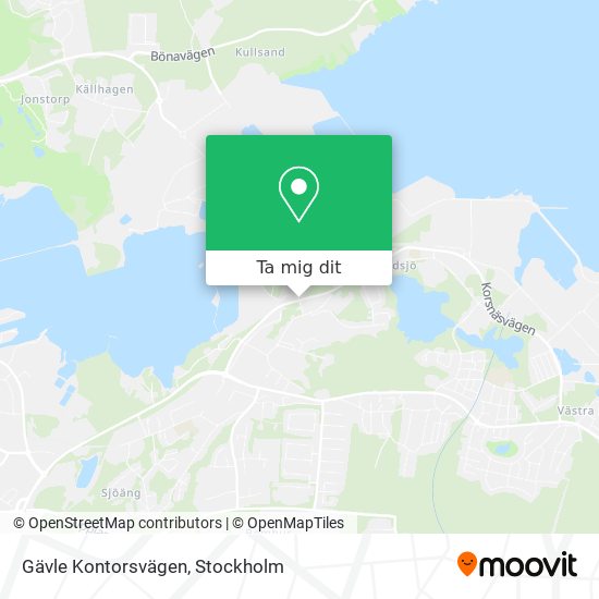 Gävle Kontorsvägen karta