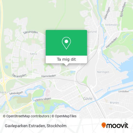 Gavleparken Estraden karta