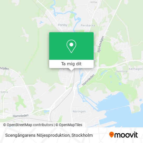 Scengångarens Nöjesproduktion karta