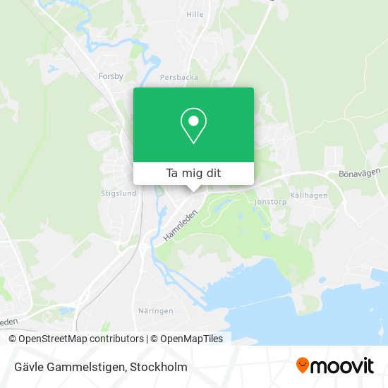 Gävle Gammelstigen karta