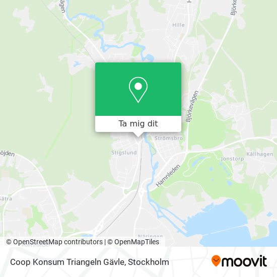 Coop Konsum Triangeln Gävle karta