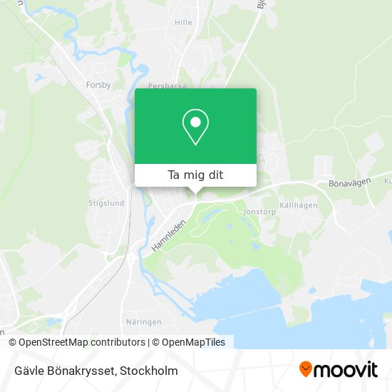 Gävle Bönakrysset karta