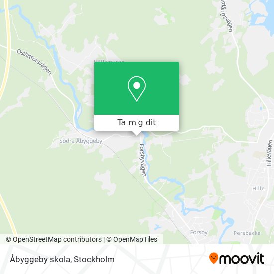 Åbyggeby skola karta