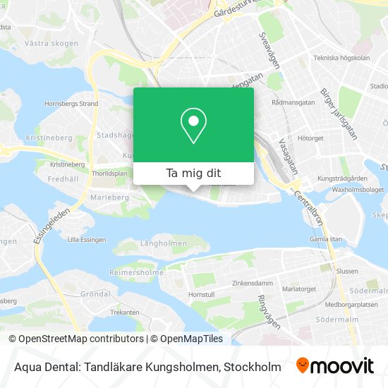 Aqua Dental: Tandläkare Kungsholmen karta