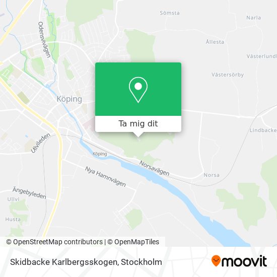 Skidbacke Karlbergsskogen karta