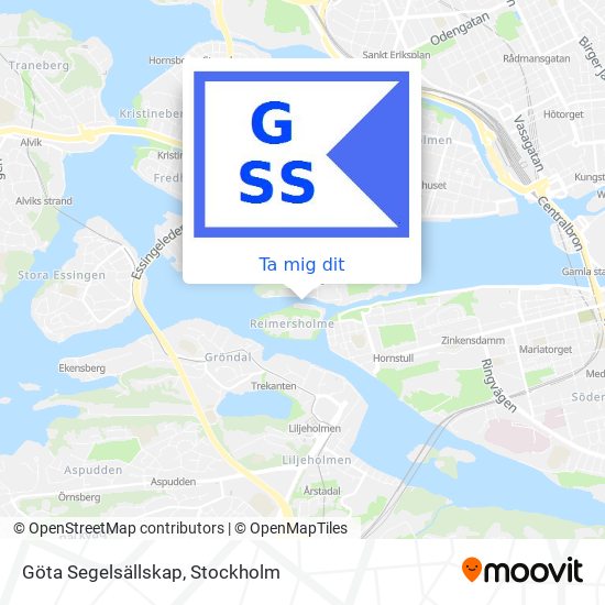 Göta Segelsällskap karta