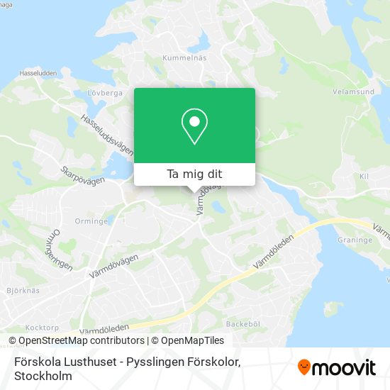 Förskola Lusthuset - Pysslingen Förskolor karta