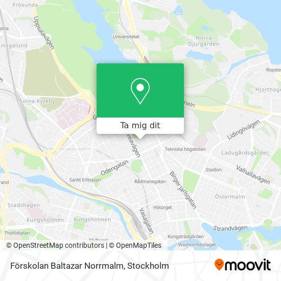 Förskolan Baltazar Norrmalm karta