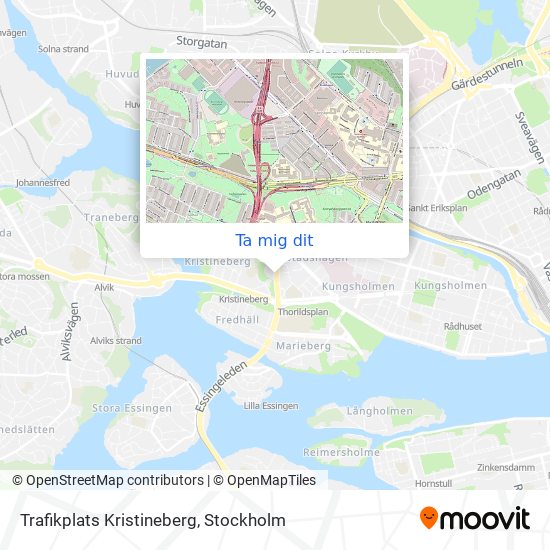 Trafikplats Kristineberg karta