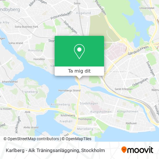 Karlberg - Aik Träningsanläggning karta