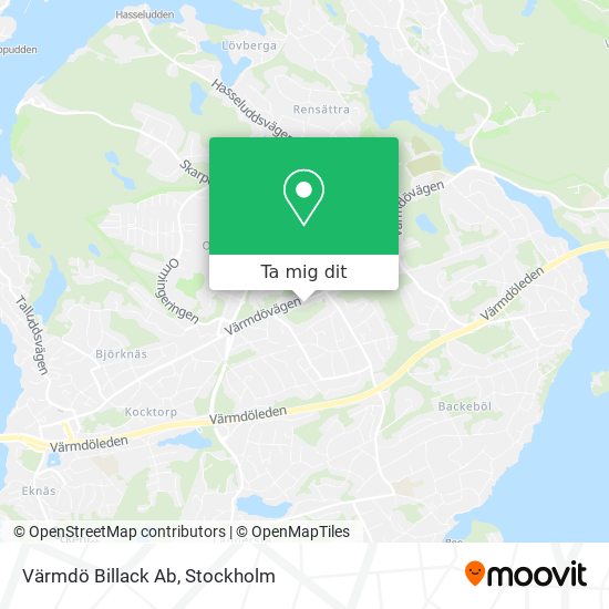 Värmdö Billack Ab karta