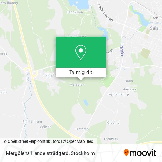 Mergölens Handelsträdgård karta