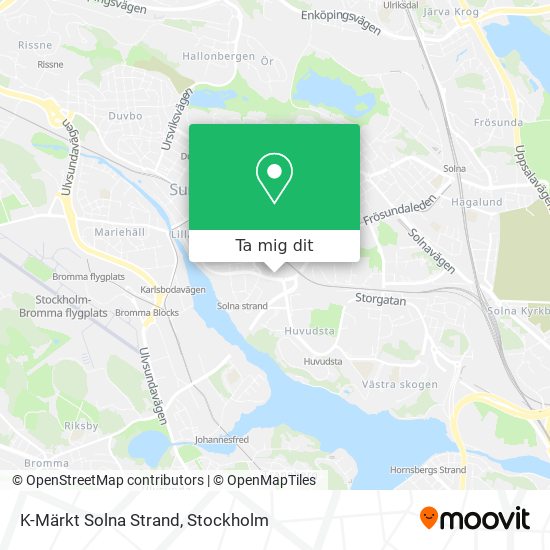 K-Märkt Solna Strand karta