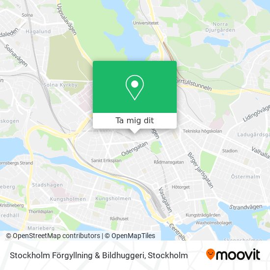 Stockholm Förgyllning & Bildhuggeri karta