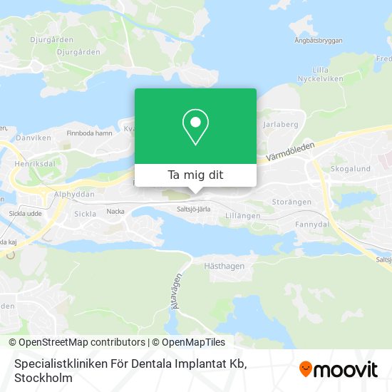 Specialistkliniken För Dentala Implantat Kb karta