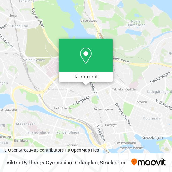 Viktor Rydbergs Gymnasium Odenplan karta