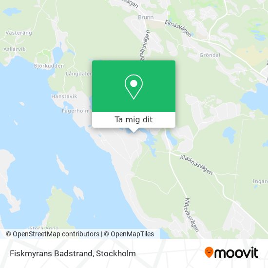Fiskmyrans Badstrand karta