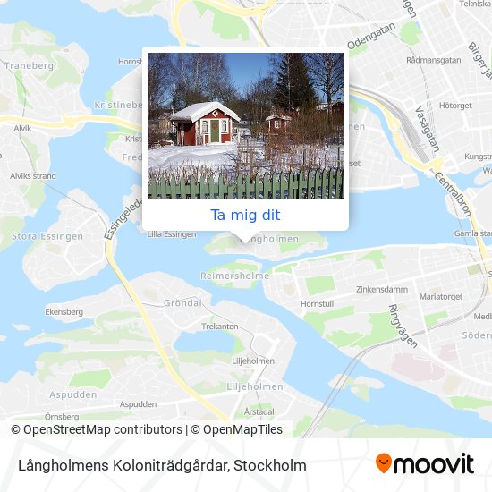 Långholmens Koloniträdgårdar karta