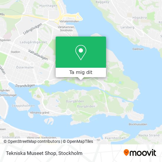 Tekniska Museet Shop karta