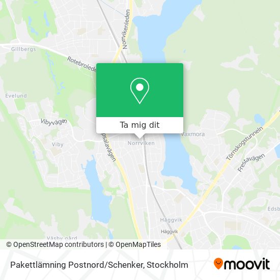 Pakettlämning Postnord / Schenker karta