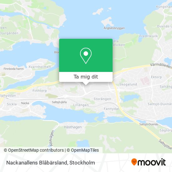 Nackanallens Blåbärsland karta