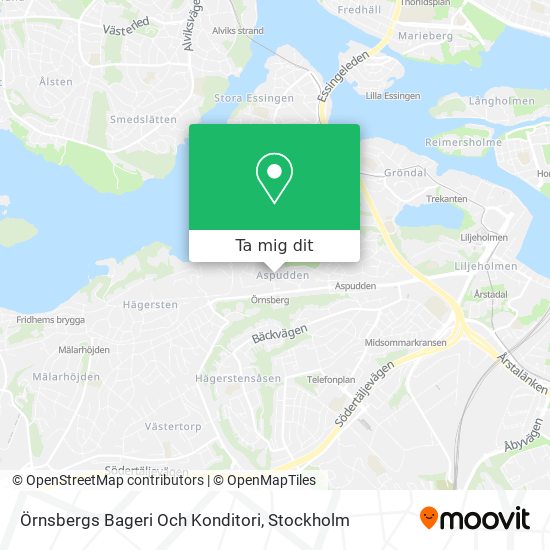 Örnsbergs Bageri Och Konditori karta