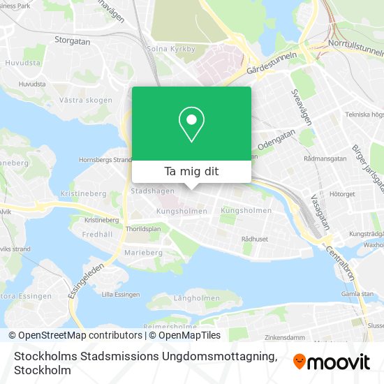 Stockholms Stadsmissions Ungdomsmottagning karta