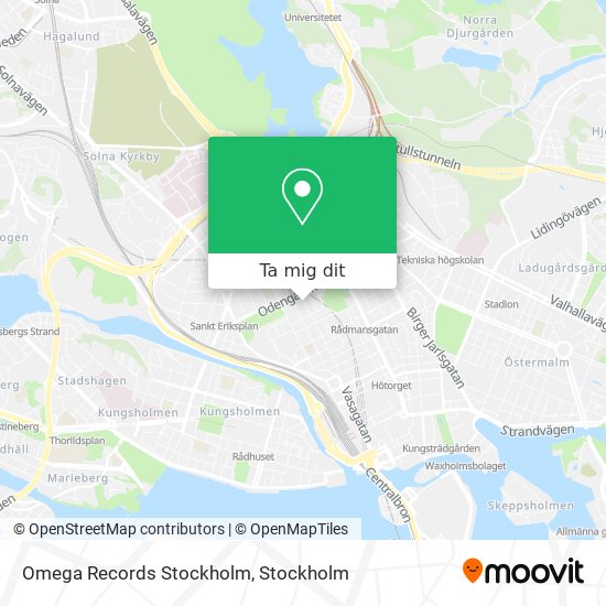 Omega Records Stockholm karta