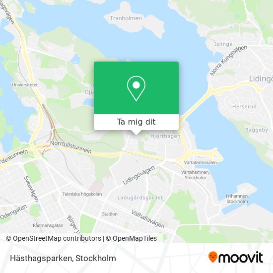 Hästhagsparken karta