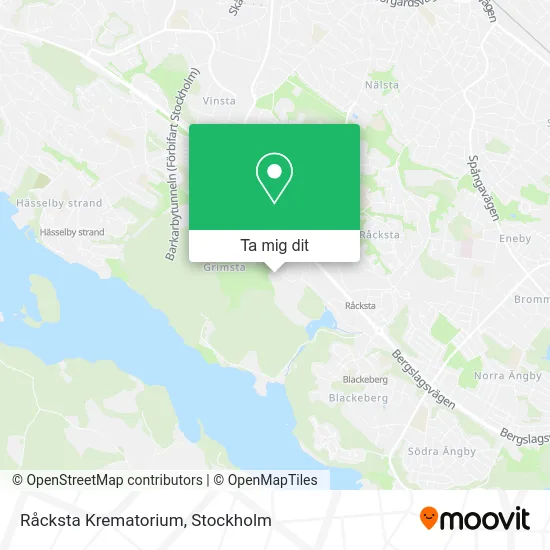 Råcksta Krematorium karta