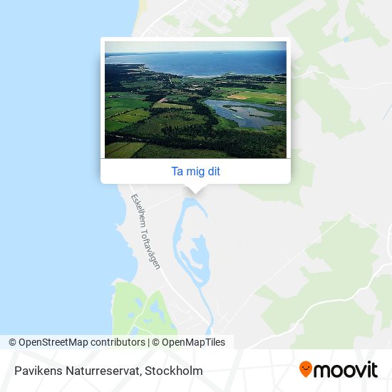 Pavikens Naturreservat karta