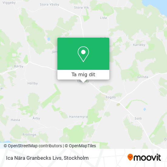 Ica Nära Granbecks Livs karta