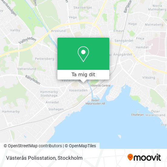 Västerås Polisstation karta