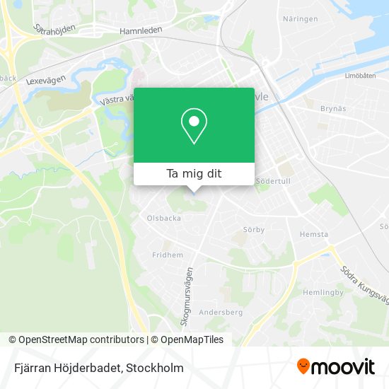Fjärran Höjderbadet karta