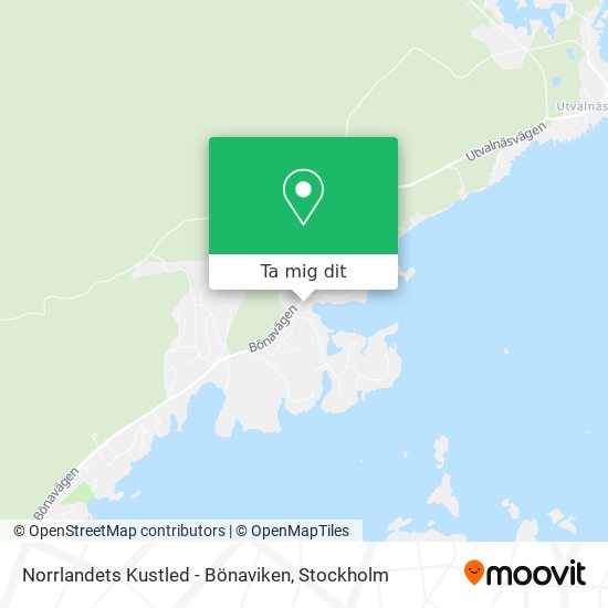 Norrlandets Kustled - Bönaviken karta