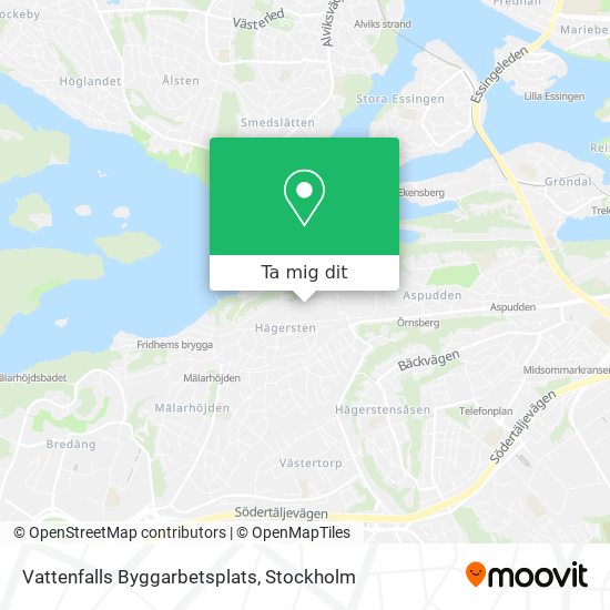 Vattenfalls Byggarbetsplats karta