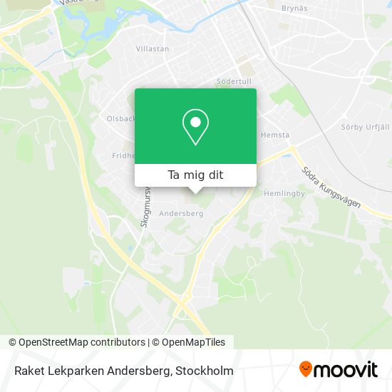 Raket Lekparken Andersberg karta