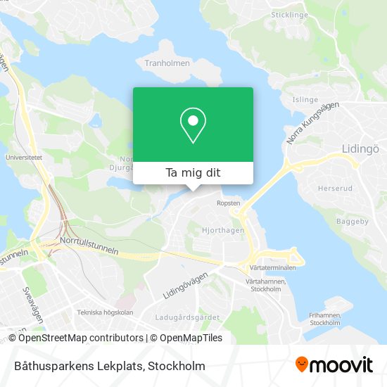 Båthusparkens Lekplats karta