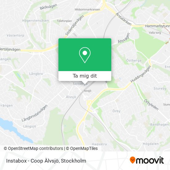Instabox - Coop Älvsjö karta