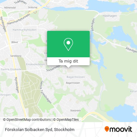 Förskolan Solbacken Syd karta