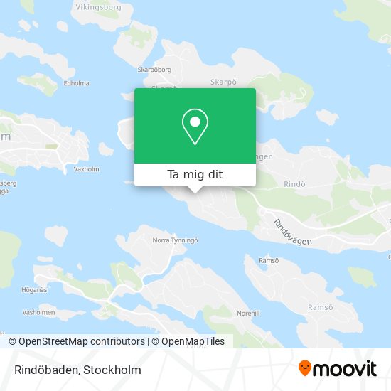 Rindöbaden karta