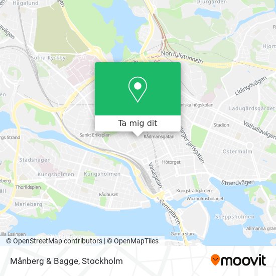 Månberg & Bagge karta