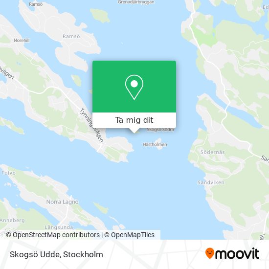 Skogsö Udde karta