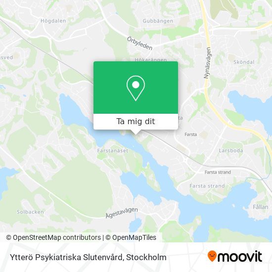Ytterö Psykiatriska Slutenvård karta