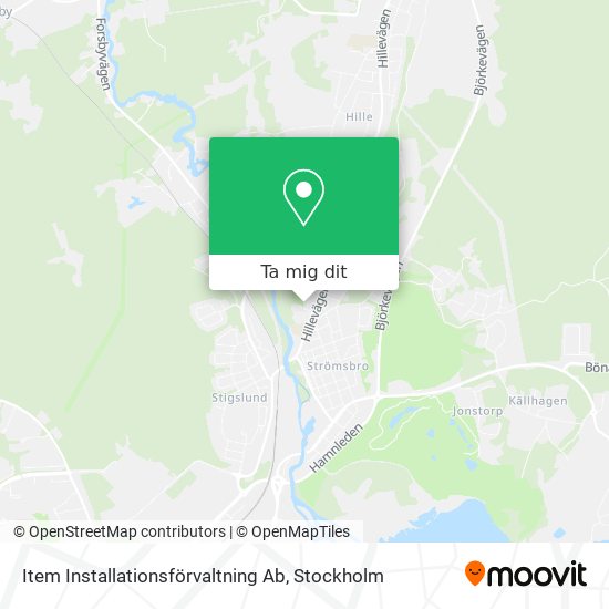 Item Installationsförvaltning Ab karta