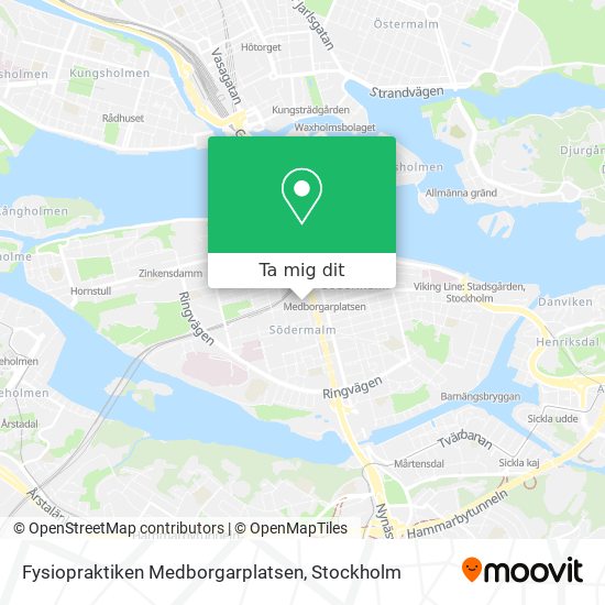 Fysiopraktiken Medborgarplatsen karta