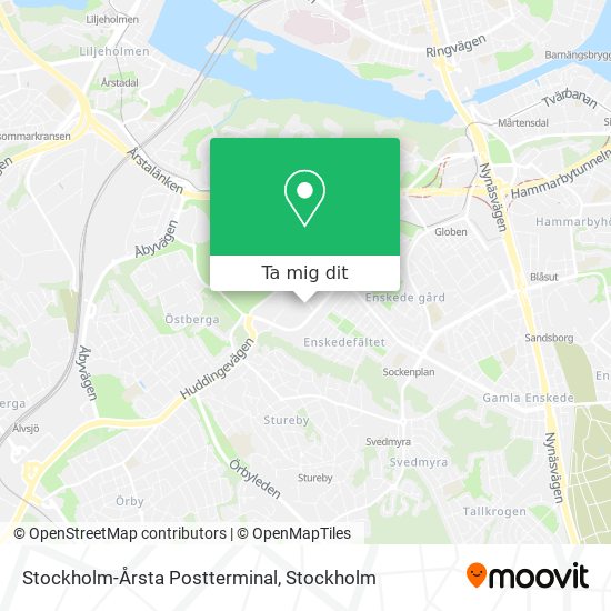 Stockholm-Årsta Postterminal karta