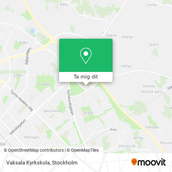 Vaksala Kyrkskola karta